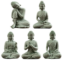 Load image into Gallery viewer, Garden Buddha Stone Statue Mini Buddhist Monks Buddha Sculpture Ornaments Household Craft Ornament for Office Garden Decor