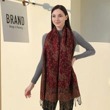 Load image into Gallery viewer, Luxury Brand Autumn Cashmere Pashmina Shawl Lady Wrap Warm Winter Scarves Design Print Female Foulard Cotton Stoles Scarf 2023