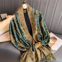 Load image into Gallery viewer, Luxury Brand Autumn Cashmere Pashmina Shawl Lady Wrap Warm Winter Scarves Design Print Female Foulard Cotton Stoles Scarf 2023