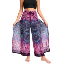 Load image into Gallery viewer, Women's Boho Palazzo Pants Wide Leg Yoga Wrap Tie Up Waistband Beach Cover Up Trousers Rayon Soft Breathable Loose Pants