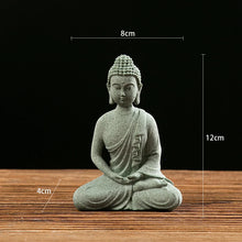 Load image into Gallery viewer, Garden Buddha Stone Statue Mini Buddhist Monks Buddha Sculpture Ornaments Household Craft Ornament for Office Garden Decor