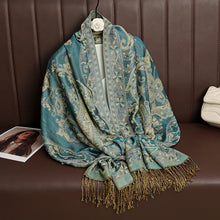 Load image into Gallery viewer, Luxury Brand Autumn Cashmere Pashmina Shawl Lady Wrap Warm Winter Scarves Design Print Female Foulard Cotton Stoles Scarf 2023