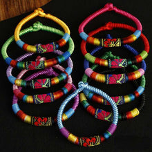 Load image into Gallery viewer, New Featured Handwoven Bracelet with Ethnic Style Embroidery Colorful Thread Bracelet for Men and Women