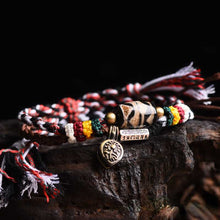 Load image into Gallery viewer, Tibetan Handwoven Bracelet Hand Rope Cultural and Fashionable Simple Buddha Bead Bracelet