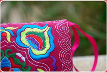 Load image into Gallery viewer, Yunnan Ethnic Embroidery Coin Purse Big Peony Women's Cloth Bag Clutch Bag