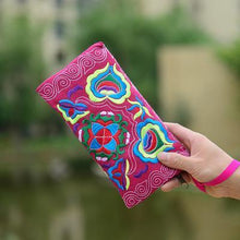 Load image into Gallery viewer, Yunnan Ethnic Embroidery Coin Purse Big Peony Women's Cloth Bag Clutch Bag