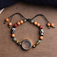 Load image into Gallery viewer, Tibetan Zakiram Thangka Pendant Hand-painted Thangka Five-way God of Wealth, Eye-catching and Multi-treasure Bracelets for Men and Women.