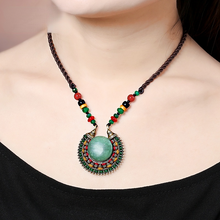 Load image into Gallery viewer, Retro Original National Style Short Necklace Classical Clavicle Chain Handmade Jewelry Women's Jewelry Accessories Summer