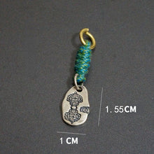 Load image into Gallery viewer, Small pendant sterling S925 silver accessories Tibetan Vajra Corpse Tuolin Master Wakes up the Lion Hand carry Vajra pestle Ah Dun