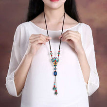 Load image into Gallery viewer, Ethnic Style Sweater Chain, Long Hanging Ornament, Clothing Pendant, Accessories, Cloisonne Chain
