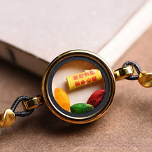 Load image into Gallery viewer, Tibetan Zakiram Thangka Pendant Hand-painted Thangka Five-way God of Wealth, Eye-catching and Multi-treasure Bracelets for Men and Women.