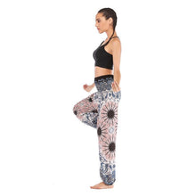 Load image into Gallery viewer, Fashion Thai Casual Yoga Pants Knickers Yoga Suit Women Cotton 52 Loose Floral Pants