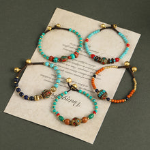Load image into Gallery viewer, New Tibetan Ethnic Wind Bracelet Retro Simple Personality Nepal Pearl Series Woven Bracelet.
