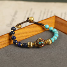 Load image into Gallery viewer, New Tibetan Ethnic Wind Bracelet Retro Simple Personality Nepal Pearl Series Woven Bracelet.