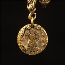 Load image into Gallery viewer, Original Nepal Tibet retro national style brass Buddha's 10-phase free personality necklace pendant for men and women