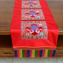 Load image into Gallery viewer, Tibetan-style folk tablecloth retro long table tea tablecloth Buddha hall decoration