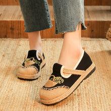 Load image into Gallery viewer, New Embroidered Shoes Flat-heeled and Low-top Embroidered Shallow-mouthed Shoes Ethnic Style Cloth Shoes