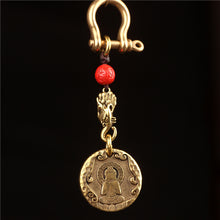 Load image into Gallery viewer, Original Nepal Tibet retro national style brass Buddha's 10-phase free personality necklace pendant for men and women