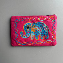 Load image into Gallery viewer, Nepali Hand-embroidered Suede Ethnic Style Mini Coin Purse Pocket Card Bag Short Fabric Coin Bag