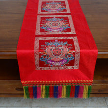 Load image into Gallery viewer, Tibetan-style folk tablecloth retro long table tea tablecloth Buddha hall decoration