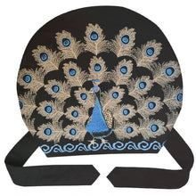 Load image into Gallery viewer, National style embroidered thin cotton and linen hat Women's hat Peacock embroidered hat Tie scarf hat