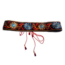 Load image into Gallery viewer, Bandwidth waist seal ethnic style Tibetan clothes robe with string waist chain retro embroidery women's national style