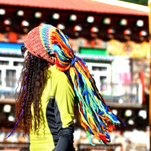 Load image into Gallery viewer, Outdoor Nepal Handmade Wool Felt Reggae National Style Personalized Knitted Hat Dirty Braided Hat Ear Protection Hat