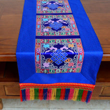 Load image into Gallery viewer, Tibetan-style folk tablecloth retro long table tea tablecloth Buddha hall decoration