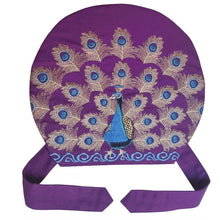 Load image into Gallery viewer, National style embroidered thin cotton and linen hat Women's hat Peacock embroidered hat Tie scarf hat