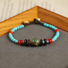 Load image into Gallery viewer, New Tibetan Ethnic Wind Bracelet Retro Simple Personality Nepal Pearl Series Woven Bracelet.