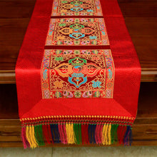 Load image into Gallery viewer, Tibetan-style folk tablecloth retro long table tea tablecloth Buddha hall decoration