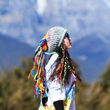 Load image into Gallery viewer, Outdoor Nepal Handmade Wool Felt Reggae National Style Personalized Knitted Hat Dirty Braided Hat Ear Protection Hat