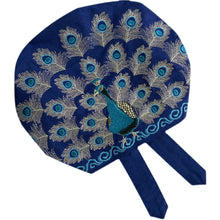 Load image into Gallery viewer, National style embroidered thin cotton and linen hat Women's hat Peacock embroidered hat Tie scarf hat