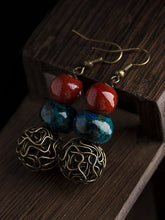 Load image into Gallery viewer, Original Handmade Ceramic Earrings Tibetan Jewelry, Ethnic Minority Style Earrings, Retro Literary Earrings