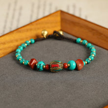 Load image into Gallery viewer, New Tibetan Ethnic Wind Bracelet Retro Simple Personality Nepal Pearl Series Woven Bracelet.