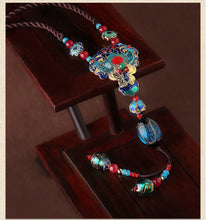 Load image into Gallery viewer, Ethnic Style Sweater Chain, Long Hanging Ornament, Clothing Pendant, Accessories, Cloisonne Chain