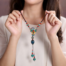 Load image into Gallery viewer, Ethnic Style Sweater Chain, Long Hanging Ornament, Clothing Pendant, Accessories, Cloisonne Chain