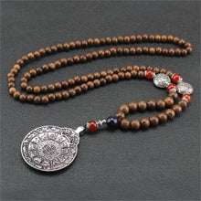 Load image into Gallery viewer, Unisex Handmade Necklace Nepal Buddhist Mala Wood Beads Pendant & Necklace Ethnic Fish Horn Long Statement Men Women's Jewelry