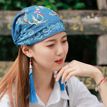Load image into Gallery viewer, Tibetan Ethnic embroidered headscarf hat leisure retro embroidered hat