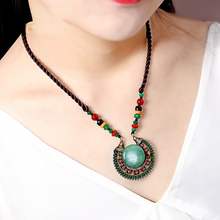Load image into Gallery viewer, Retro Original National Style Short Necklace Classical Clavicle Chain Handmade Jewelry Women's Jewelry Accessories Summer