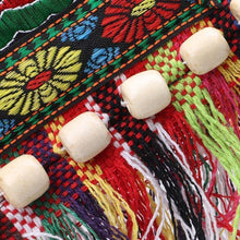 Load image into Gallery viewer, Linen Thai Embroidery Totes Shoulder Tassels National Tibet Floral Soft Bags - hiblings