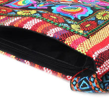 Load image into Gallery viewer, Linen Thai Embroidery Totes Shoulder Tassels National Tibet Floral Soft Bags - hiblings