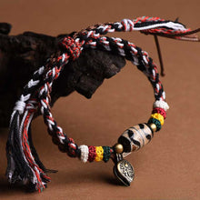 Load image into Gallery viewer, Tibetan Handwoven Bracelet Hand Rope Cultural and Fashionable Simple Buddha Bead Bracelet
