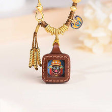 Load image into Gallery viewer, Tibetan Ethnic Style Pendant Rope Zakilam Tangka Women&#39;s Neck Hanging Gold Yellow God of Wealth Hanging Rope
