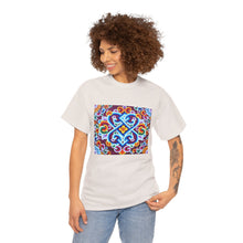 Load image into Gallery viewer, Tibetan Flower Pattern Printing T-shirt Unisex Heavy Cotton Tee
