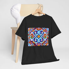 Load image into Gallery viewer, Tibetan Flower Pattern Printing T-shirt Unisex Heavy Cotton Tee
