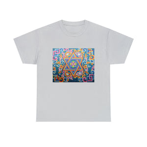 Tibetan traditional pattern printing T-shirt Unisex Heavy Cotton Tee
