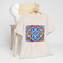 Load image into Gallery viewer, Tibetan Flower Pattern Printing T-shirt Unisex Heavy Cotton Tee

