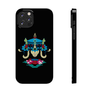 Tibetan style print Slim Phone Cases for iPhone 14, 13, 12,11 series
