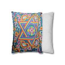 Load image into Gallery viewer, Tibetan Tradition Pattern Printing Spun Polyester Square Pillow Case
